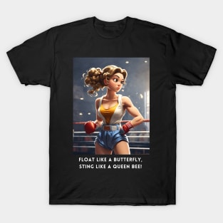 Female Boxing Kickboxing Fighter T-Shirt